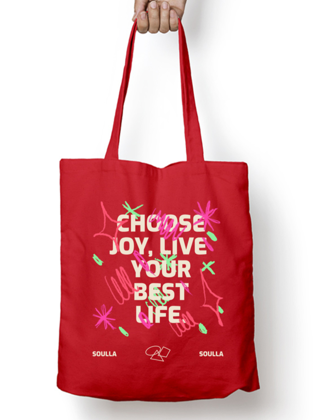 Joyful Living Soullaverse Zipper Tote Bag