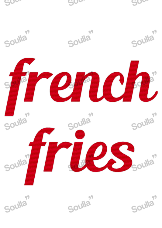 French Fries Embroidered Caps