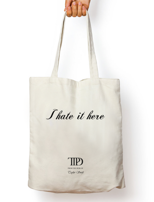 I Hate It Here TTPD Taylor Swift Zipper Tote Bag