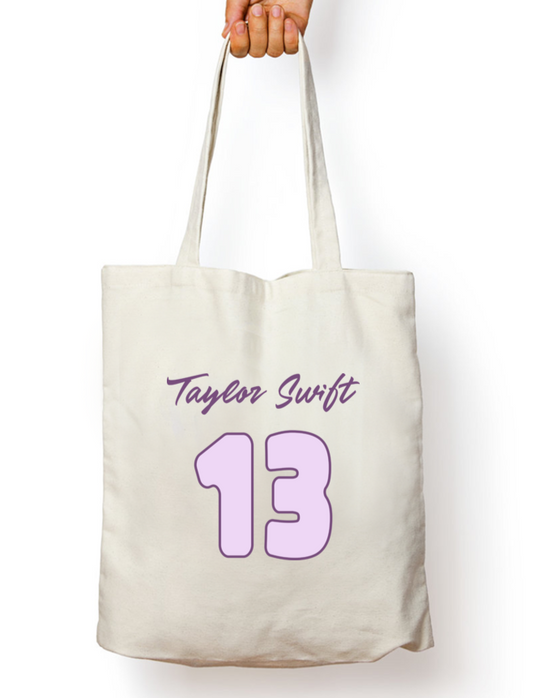 Swiftie Lucky 13 Taylor Swift Zipper Tote Bag