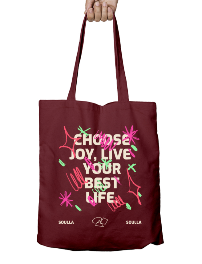 Joyful Living Soullaverse Zipper Tote Bag