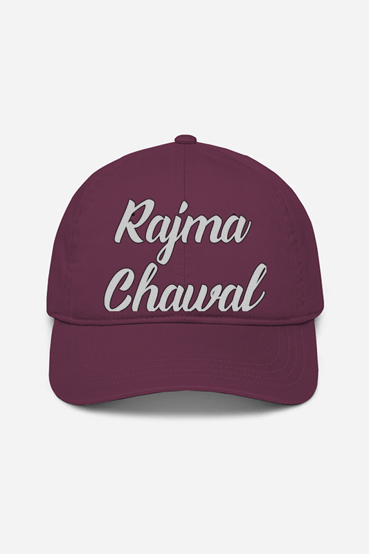 Rajma Chawal Maroon Embroidered Cap