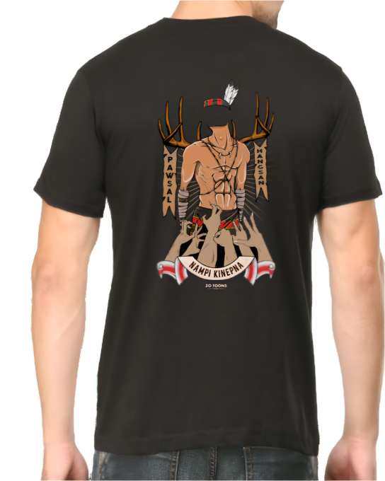 Kinepna Regular Tee (Black)(Back Print)
