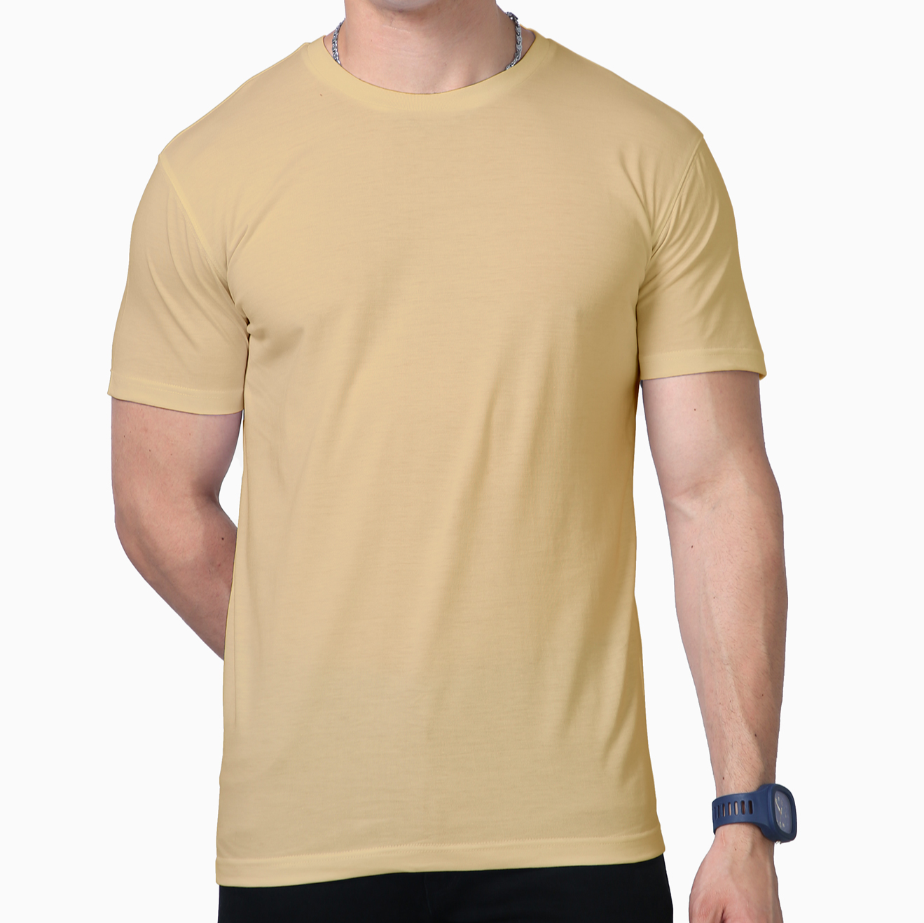 Solids Supima Tee: Beige