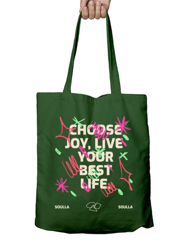 Joyful Living Soullaverse Zipper Tote Bag