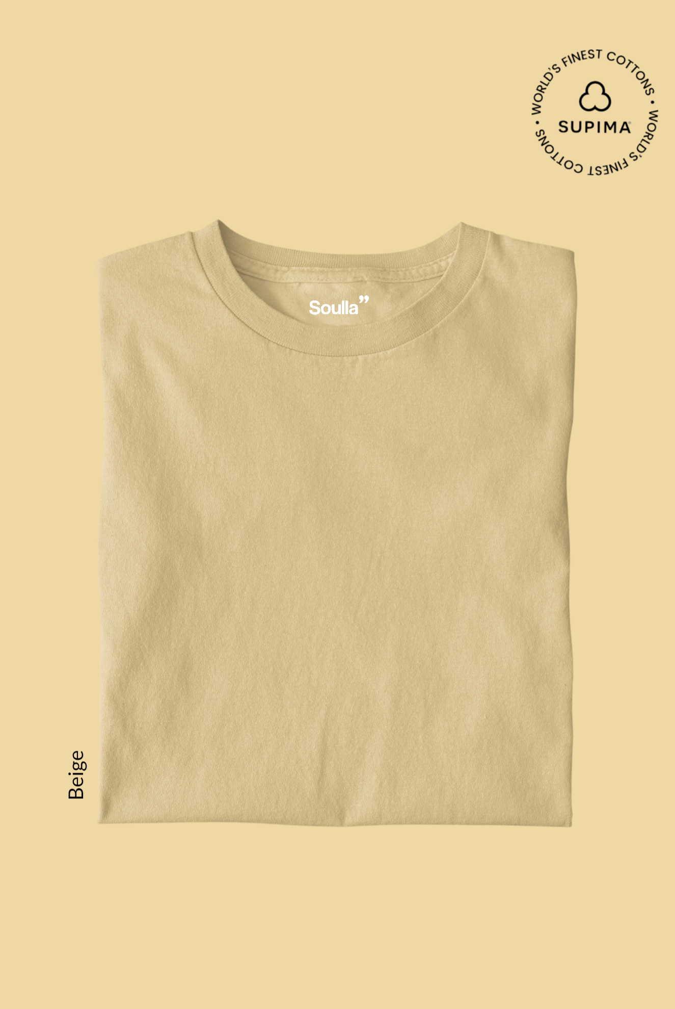 Solids Supima Tee: Beige