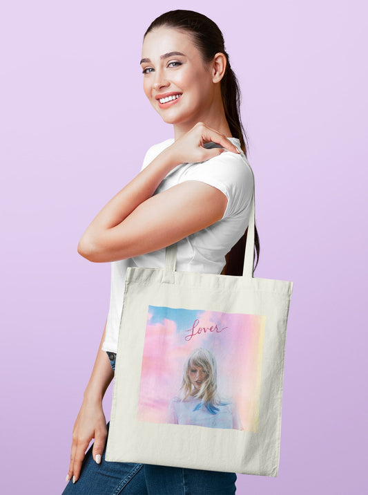 Lover's Embrace Taylor Swift Album Zipper Tote Bag