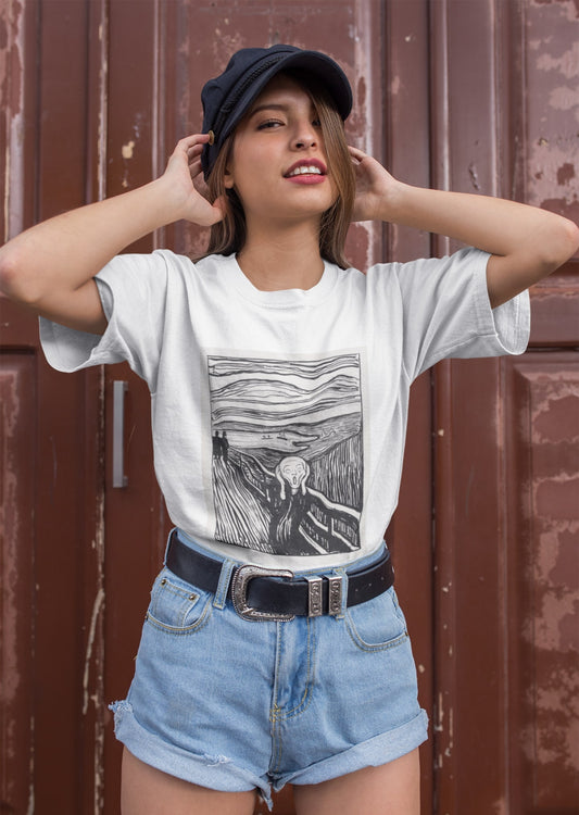 The Scream Monochrome Oversized T-Shirt