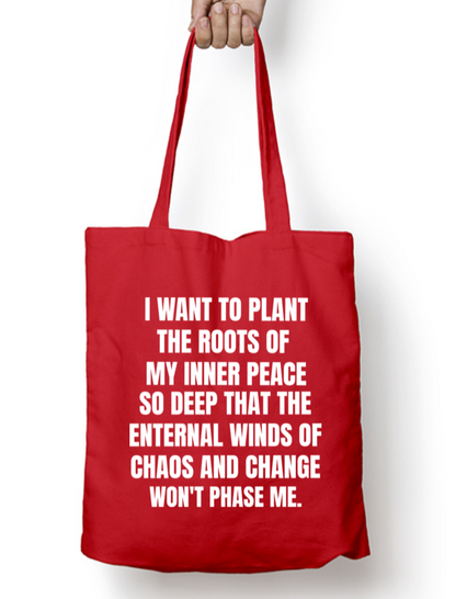 Roots of Inner Peace Zipper Tote Bag