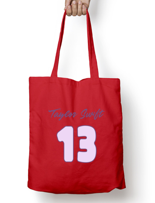 Swiftie Lucky 13 Taylor Swift Zipper Tote Bag
