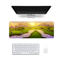 Rising Sun on Terrace Rice Fields Deskpad - 80x30 cm