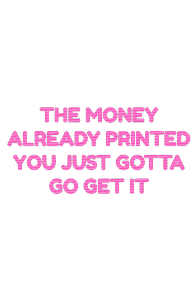 Money Bag Embroidered Cap