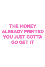 Money Bag Embroidered Cap