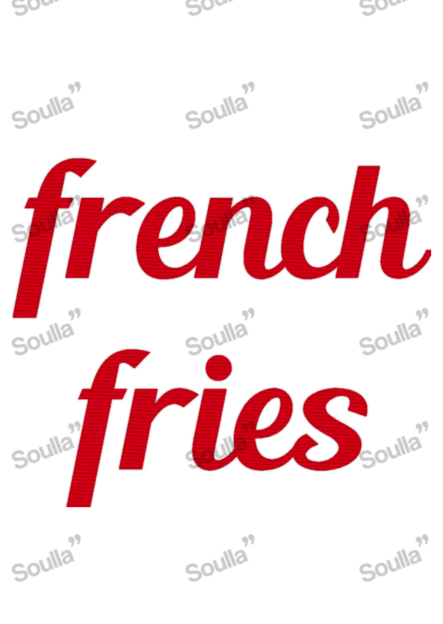 French Fries Embroidered Caps