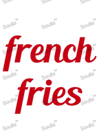 French Fries Embroidered Caps
