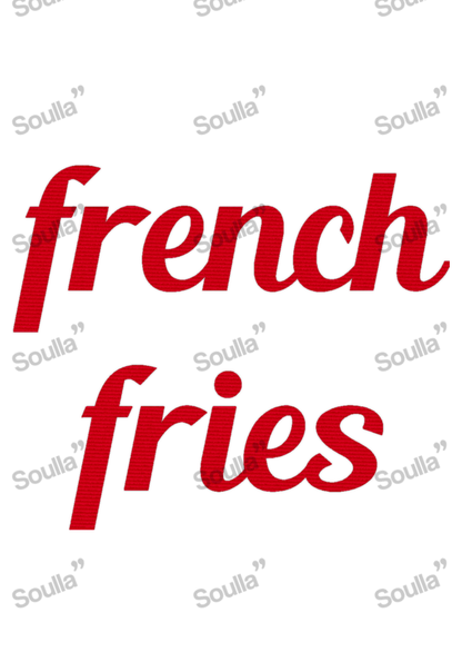 French Fries Embroidered Caps