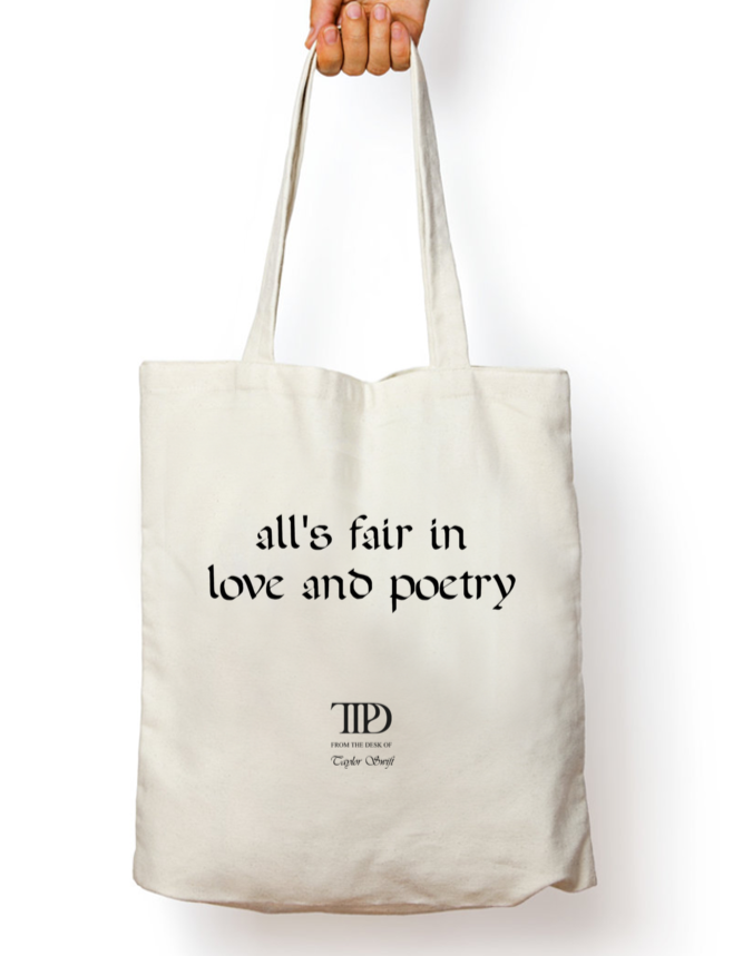 All's Fair In Love & Poetry TTPD Taylor Swift Zipper Tote Bag