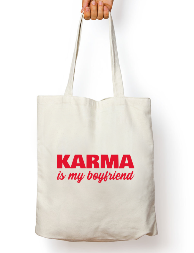 Karma is my Boyfriend Taylor Swift Zipper Tote Bag