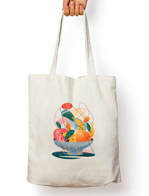 Fruitful Delight Zipper Tote Bag
