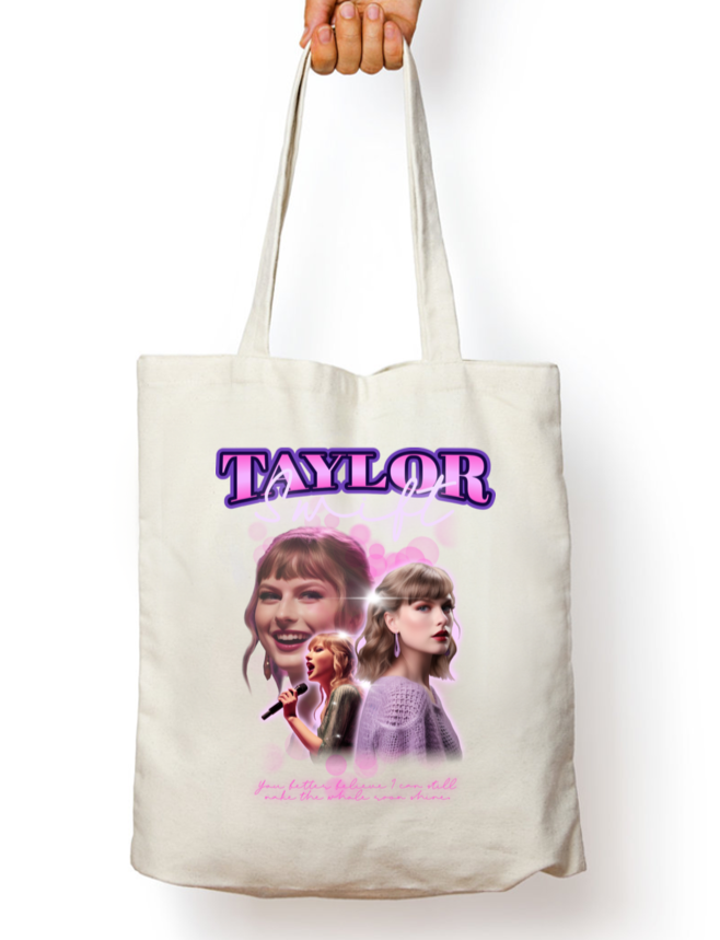 Swiftie Collage Fan Art Taylor Swift Zipper Tote Bag