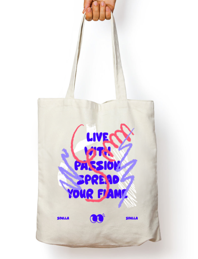 Passion Blaze Soullaverse Zipper Tote Bag