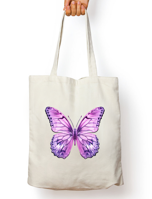Crystal Flutter Zipper Tote Bag