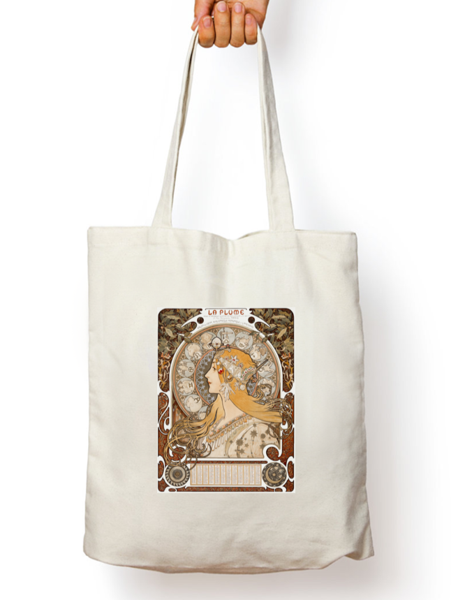 Zodiac 1896 by Alphonse Mucha  Zipper Tote Bag