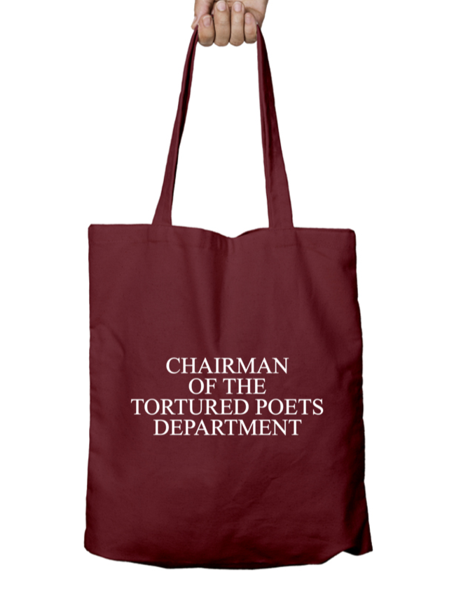 Chairman Of The Tortured Poets Department Iconic Taylor Swift Tote Bag