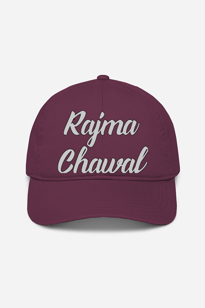 Rajma Chawal Maroon Embroidered Cap