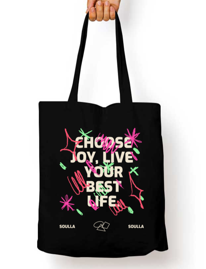 Joyful Living Soullaverse Zipper Tote Bag
