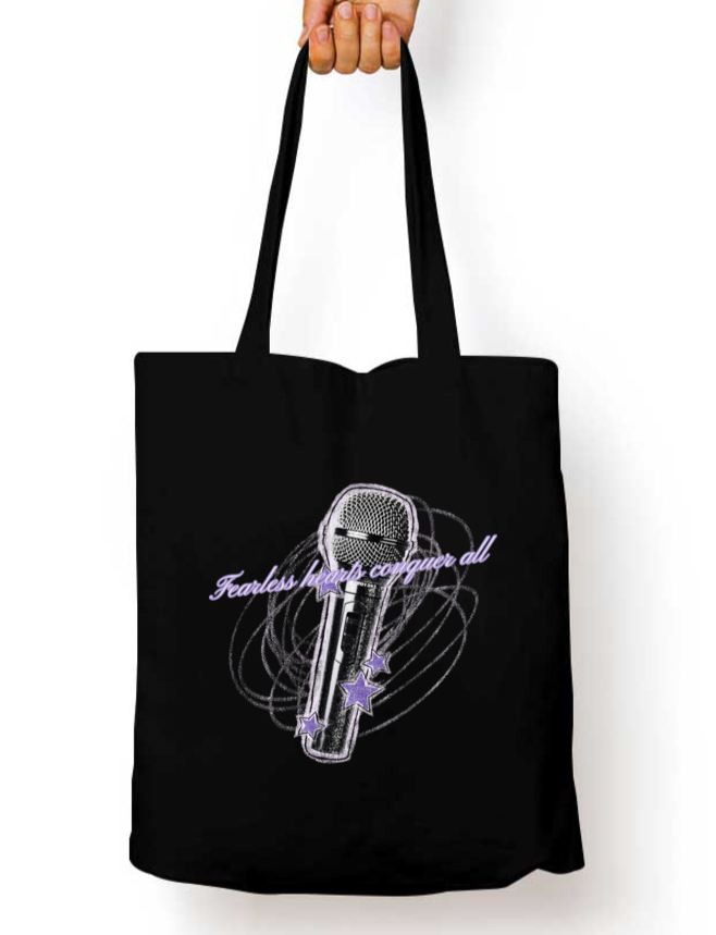 Fearless Hearts Taylor Swift Zipper Tote Bag