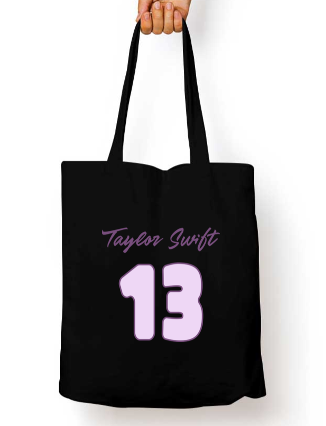 Swiftie Lucky 13 Taylor Swift Zipper Tote Bag