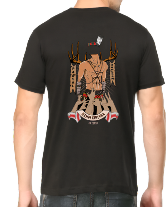 Kinepna Regular Tee (Black)(Back Print)