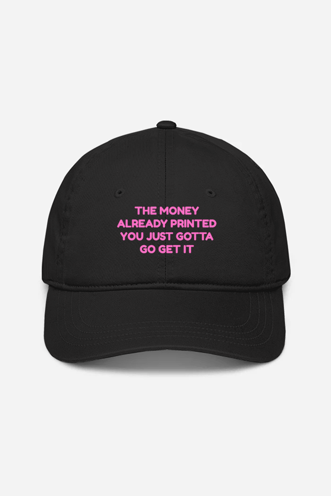 Money Bag Embroidered Cap