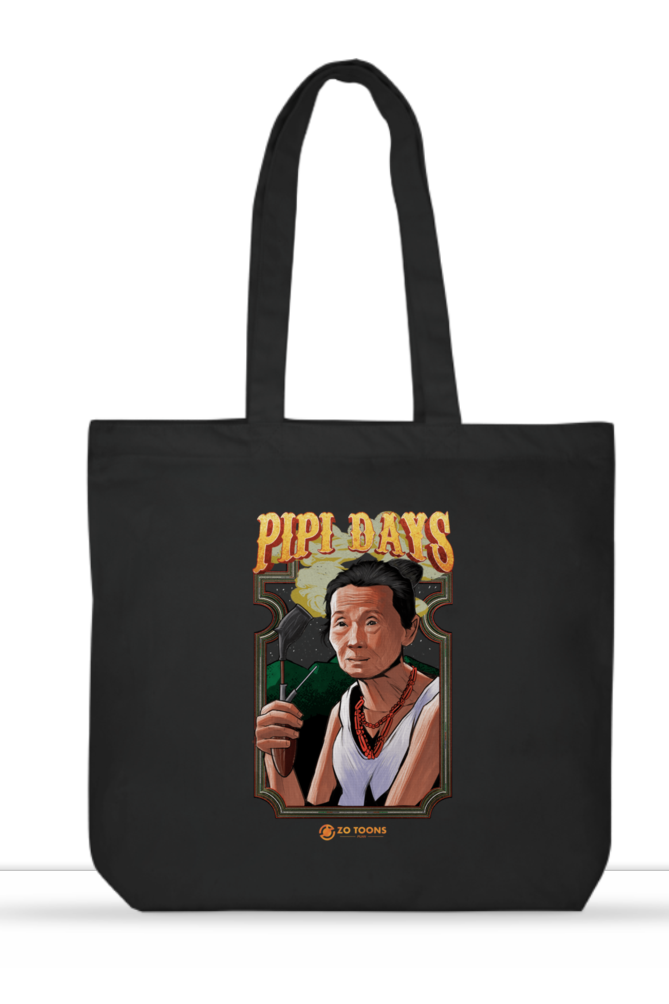Pipi Days Large Multi-Pocket Zipper Tote Bag