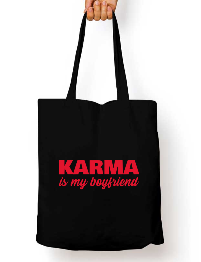 Karma is my Boyfriend Taylor Swift Zipper Tote Bag