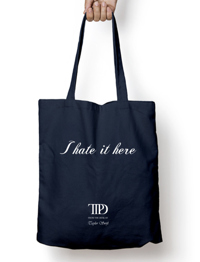 I Hate It Here TTPD Taylor Swift Zipper Tote Bag
