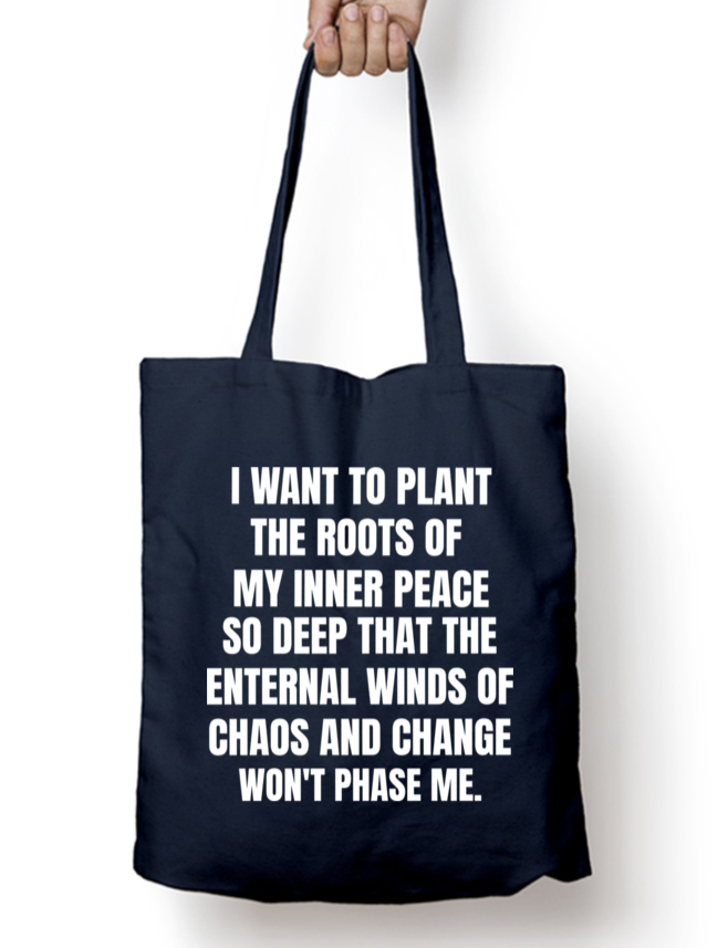 Roots of Inner Peace Zipper Tote Bag