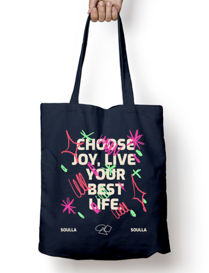 Joyful Living Soullaverse Zipper Tote Bag