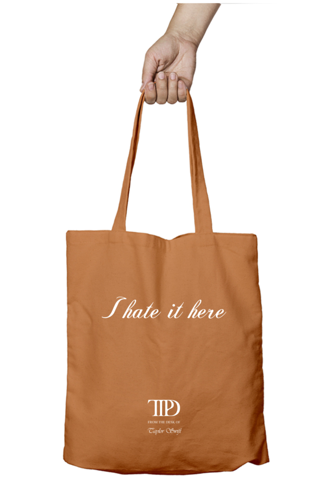 I Hate It Here TTPD Taylor Swift Zipper Tote Bag