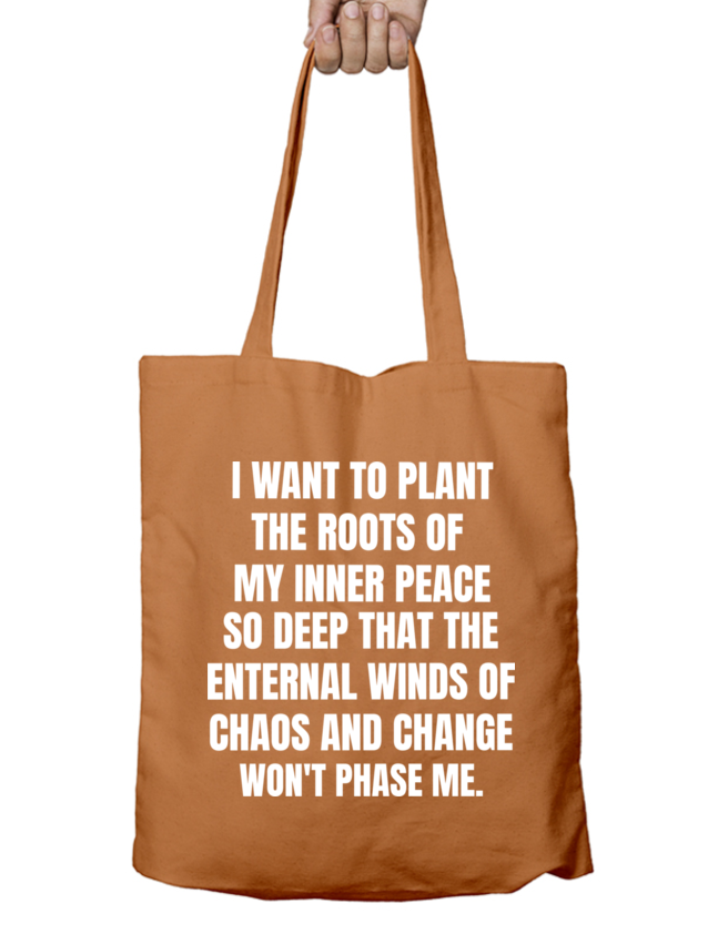 Roots of Inner Peace Zipper Tote Bag