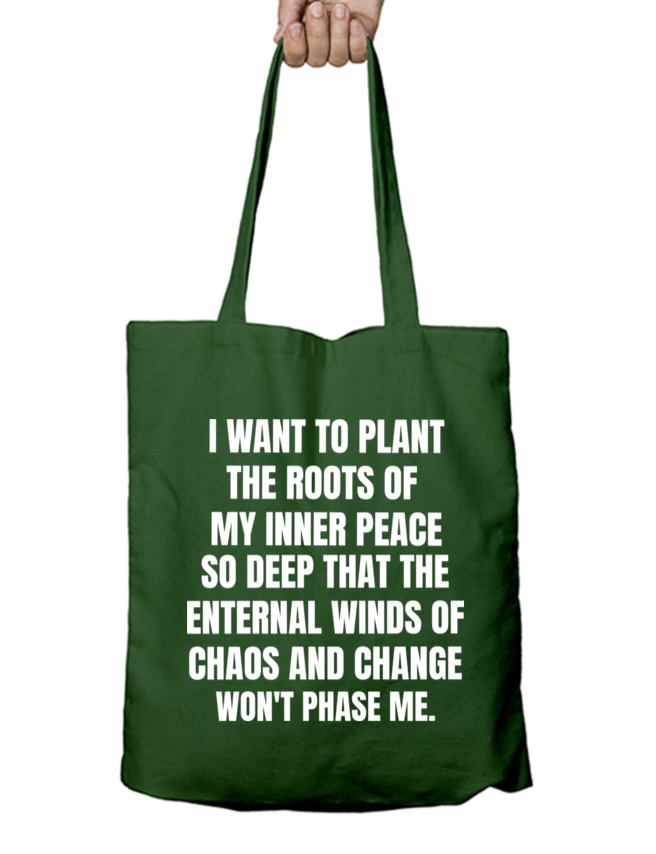Roots of Inner Peace Zipper Tote Bag