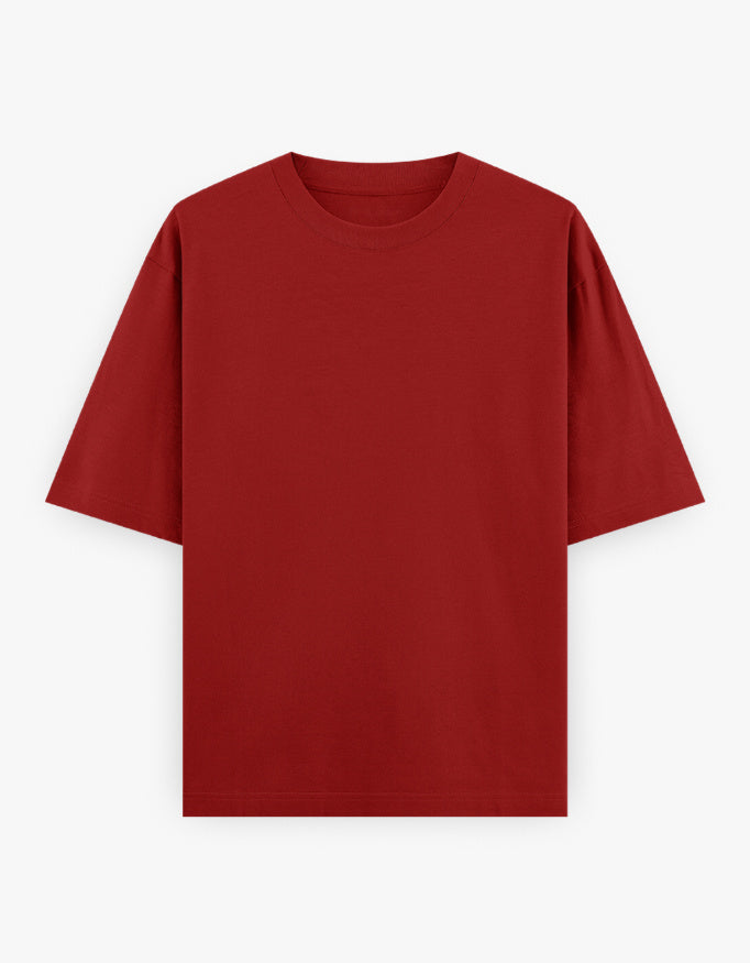 Heavyweight Oversized Tee - Bold Red