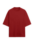 Terry Oversized Tee: Bold Red