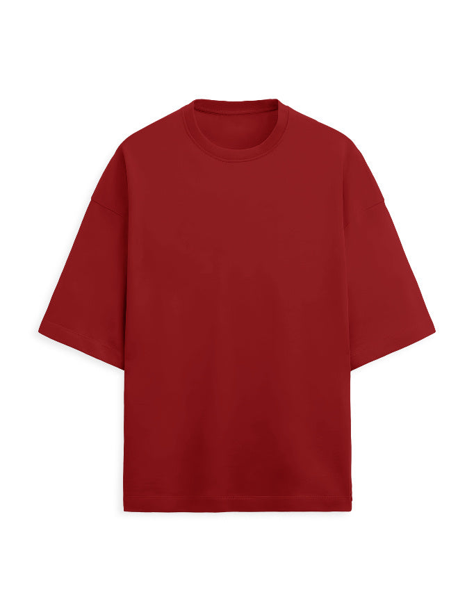 Terry Oversized Tee: Bold Red
