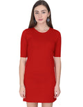 T-Shirt Dress: Bold Red
