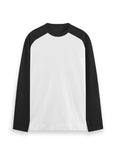 Raglan Baseball Tee: Black White