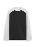 Raglan Baseball Tee: White Black
