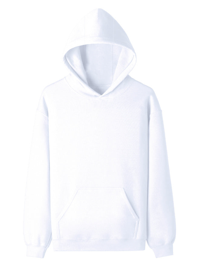 Terry Pullover Hoodie: White