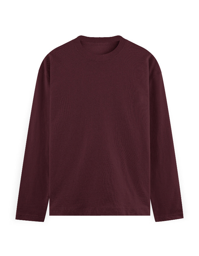 Full Sleeve Tee: Deep Maroon